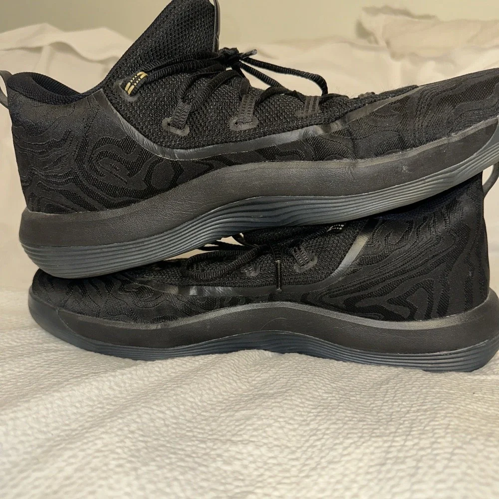 Nike Jordan Super Fly Flight React Basketball Sz 15 Shoe Black Gold AA2547 021.